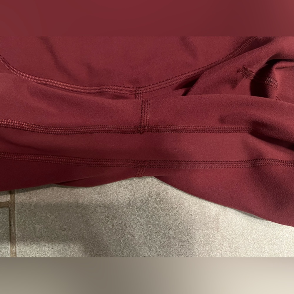 Lululemon Align Scalloped Hem High-Rise Pant 25" - Red Merlot - Picture 6 of 6